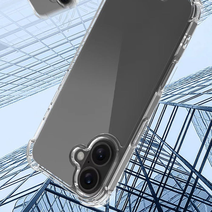 iPhone 17 Solar Crystal Hybrid Case showing raised camera cutout protection and covered tactile buttons with precise fit for 2025 iPhone 17 dual camera system and side button access