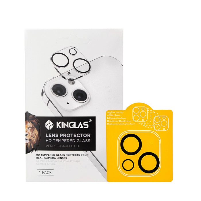 Kinglas Back Camera Lens HD Tempered Glass+Black Circle for iPhone 13 / 13 mini