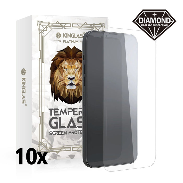 Kinglas 10 Packs Tempered Glass Screen Protector For iPhone 14 Pro(Diamond Glass & Japan Glue Upgrade)