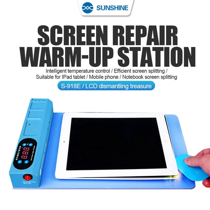 SUNSHINE S-918E fast heating technology demonstration screen separation adhesive softening professional tool