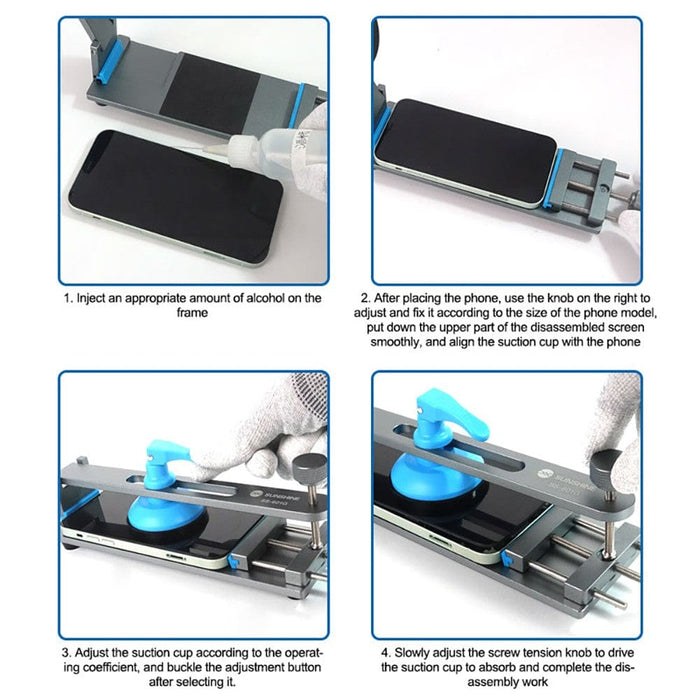 Professional-grade screen separator with camera-safe groove