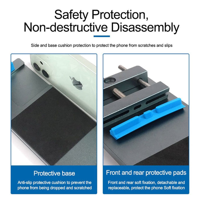 Smartphone repair screen removal tool with suction grips