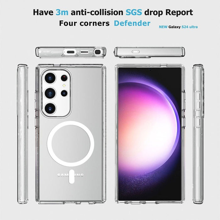 UTIA Shockproof Transparent Case Cover With Magnetic Ring for Samsung Galaxy S25 Edge-Transparent Magsafe Case JPC MOBILE ACCESSORIES