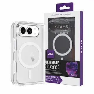 UTIA Ultimake Shockproof Transparent Case Cover With Magnetic Ring for iPhone Duo Magsafe Case JPC MOBILE ACCESSORIES