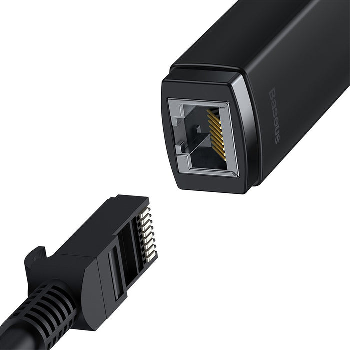 Baseus Lite Series Ethernet Adapter Type-C to RJ45 LAN Port 1000Mbps-Black