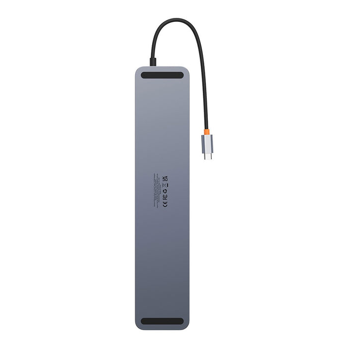 Baseus EliteJoy Gen2 12-Port Type-C HUB Adapter (Type-C to HDMI*2+USB3.0*3+PD*1+DP*1+SD/TF*1+RJ45*1+Type-C Data*1+3.5mm*1)-Dark Gray