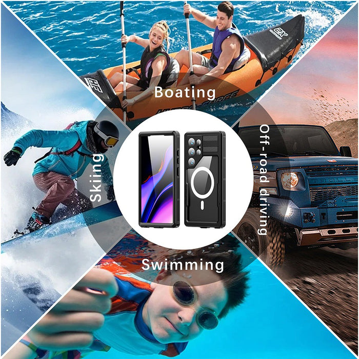 Redpepper Dot+ IP68 Waterproof Case with Magnetic Ring for Samsung Galaxy S24 Ultra