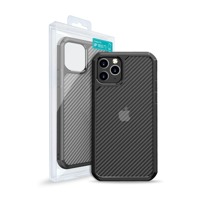 Carbon Fiber Hard Shield Case Cover for iPhone 11 (6.1'')