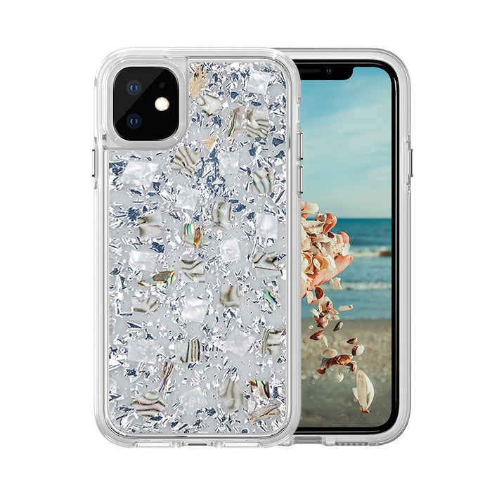 Dried Flower Bling Gold Foil Clear Case Cover for iPhone 11 (6.1'')