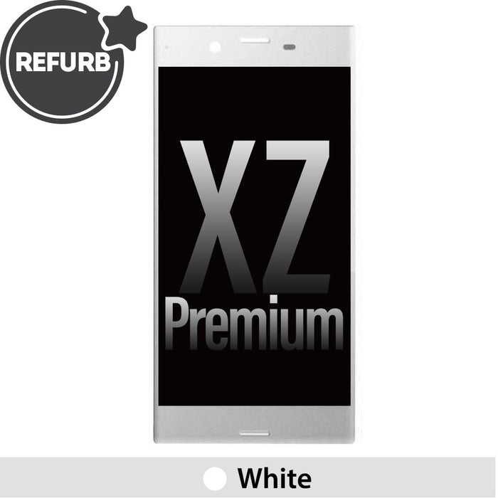 REFURB LCD Assembly with Frame for Sony Xperia XZ Premium G8141 G8142 - White