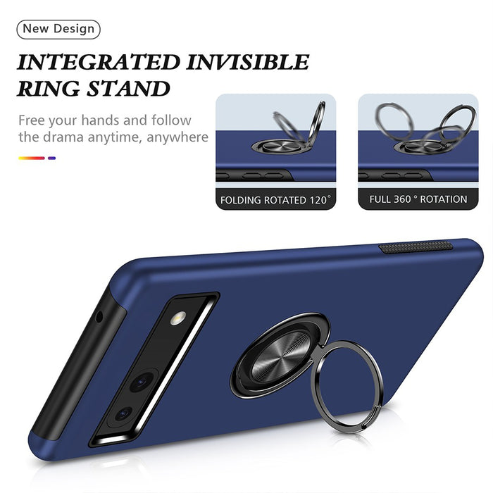 Magnetic Ring Holder Shockproof Cover Case for Google Pixel 8