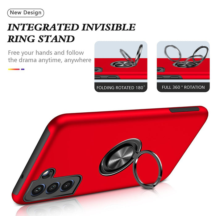 Magnetic Ring Holder Shockproof Cover Case for Samsung Galaxy S22 Plus