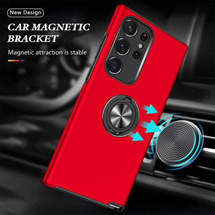 Magnetic Ring Holder Shockproof Cover Case for Samsung Galaxy S25 Ultra | Full Protection & Magnetic Stand - JPC MOBILE ACCESSORIES