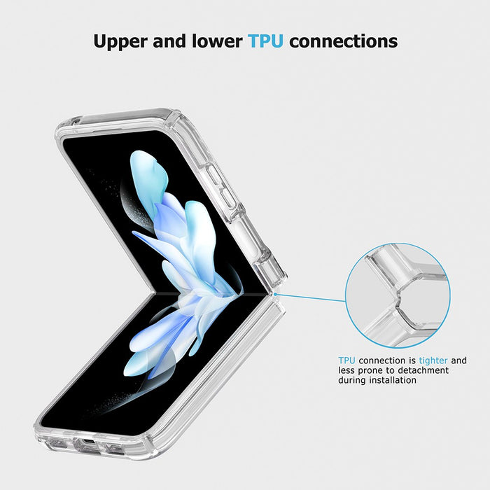 UTIA Ultimate Shockproof Case Cover for Samsung Galaxy Z Flip4-Transparent