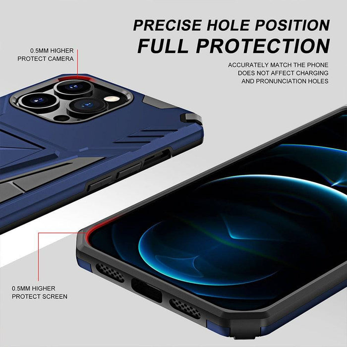 Anti - fall Bracket Armour Protective Case iPhone 13 Pro Max | Magnetic Stand - JPC MOBILE ACCESSORIES