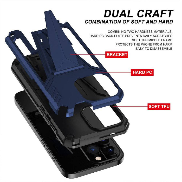 Anti - fall Bracket Armour Protective Case iPhone 13 Pro Max | Magnetic Stand - JPC MOBILE ACCESSORIES