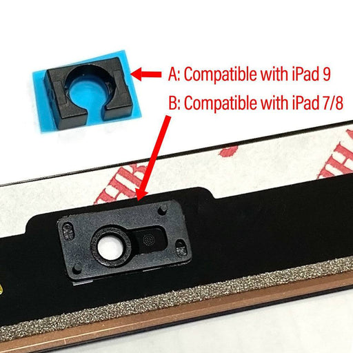 Advanced IC connector technology in white digitizer showing seamless integration with iPad motherboard