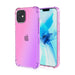 Clear rainbow airbag iPhone 12 Pro Max case in Pink+Purple