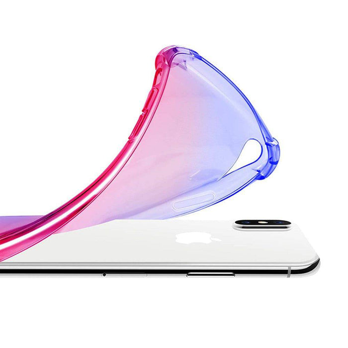 Clear rainbow iPhone 12 and 12 Pro case - flexible TPU bumper