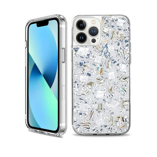 Dried Flower Bling Gold Foil Clear Case iPhone 13 Pro Max - Fashion Transparent TPU Beauty - JPC MOBILE ACCESSORIES