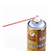 Back label and spray nozzle of FALCON 530 electronics cleaner	