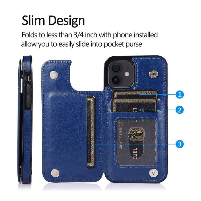 iPhone 12/12 Pro Leather Wallet Case - 6 Colors - JPC MOBILE ACCESSORIES