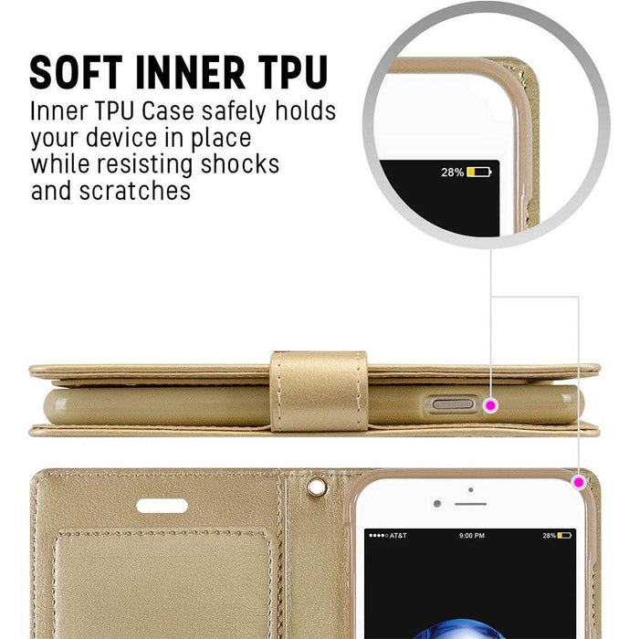 iPhone 7 Plus in Mercury Diary Case with Stand Function in Use