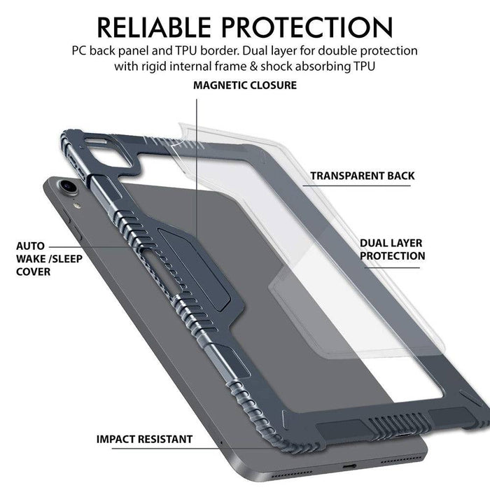 2️⃣ Heavy-Duty iPad Pro 12.9 Smart Flip Cover with Multi-Angle Stand
