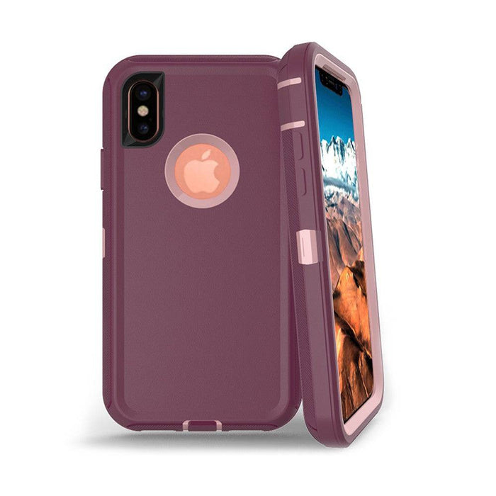 Shockproof Robot Armor Hard Plastic Case with Belt Clip for iPhone X / XS