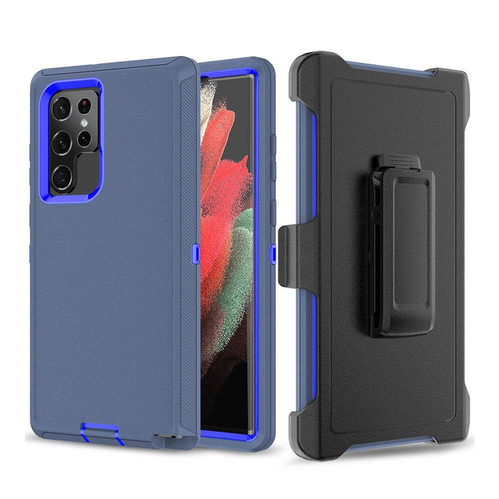 Shockproof Robot Armor Hard Plastic Case with Belt Clip for Samsung Galaxy S22 Ultra - JPC MOBILE ACCESSORIES