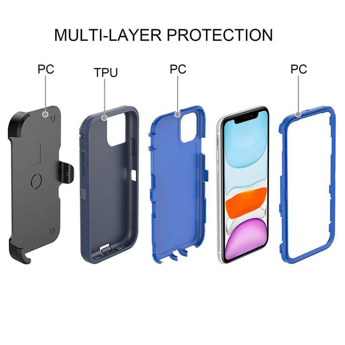 Shockproof Robot Armor Hard Plastic Case with Belt Clip for iPhone 11 Pro (5.8'') - JPC MOBILE ACCESSORIES