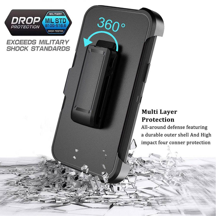 Shockproof Robot Armor Hard Plastic Case with Belt Clip for iPhone 12 / 12 Pro (6.1'') - JPC MOBILE ACCESSORIES