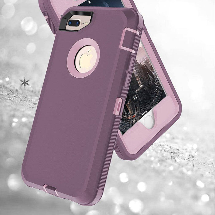 5️⃣ Heavy-Duty Hard Plastic Armor Case for iPhone 8 Plus – TPU + PC Material