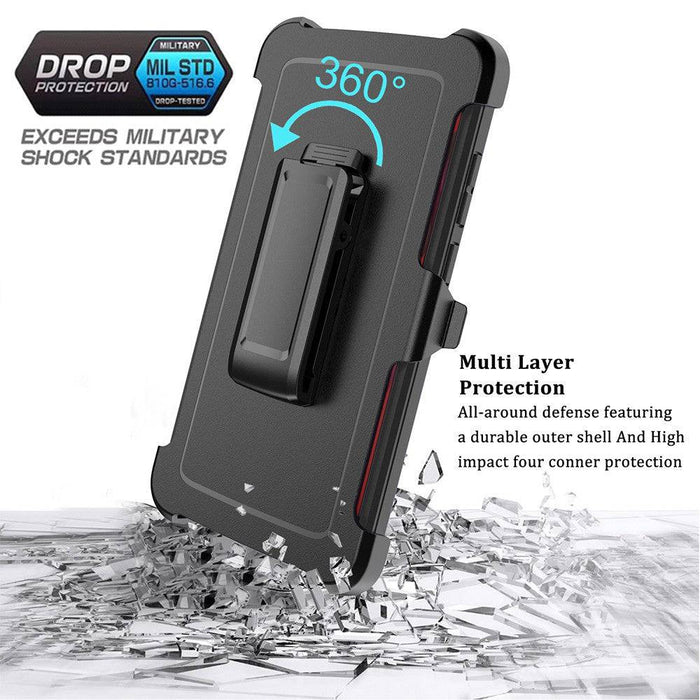 Shockproof Robot Armor Hard Plastic Case with Belt Clip for Samsung Galaxy A12 A125F - JPC MOBILE ACCESSORIES