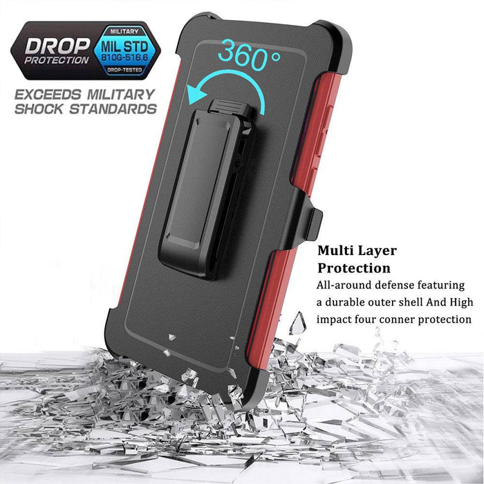 Shockproof Robot Armor Hard Plastic Case with Belt Clip for Samsung Galaxy A52 5G A526 - JPC MOBILE ACCESSORIES