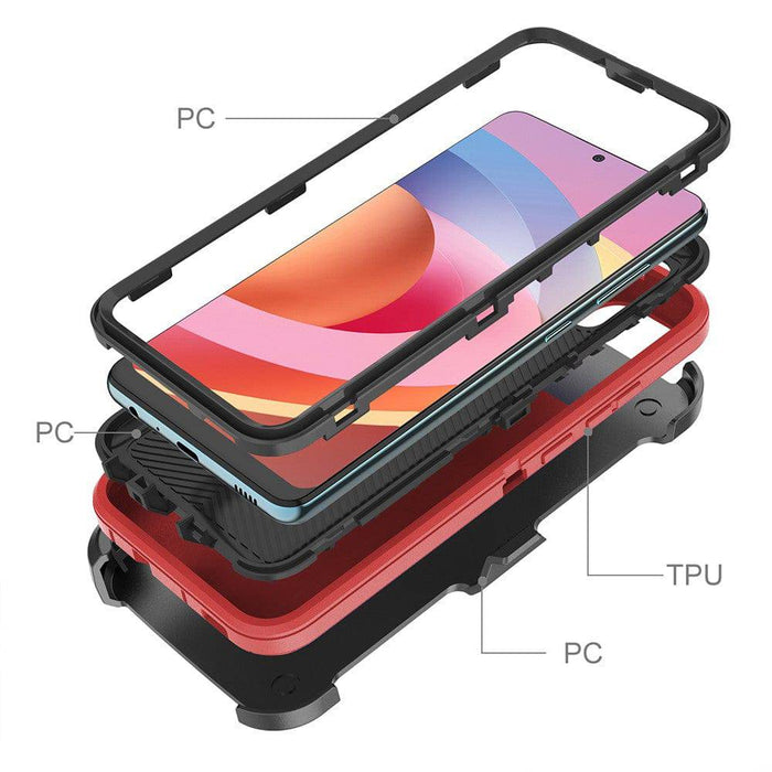 Shockproof Robot Armor Hard Plastic Case with Belt Clip for Samsung Galaxy A52 5G A526 - JPC MOBILE ACCESSORIES
