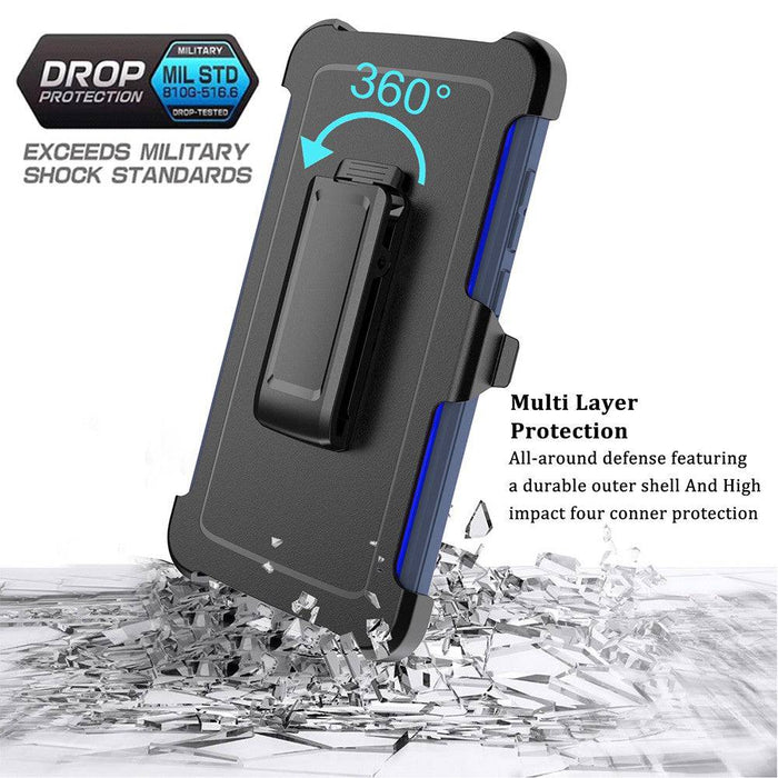 Shockproof Robot Armor Hard Plastic Case with Belt Clip for Samsung Galaxy S21 FE 5G - JPC MOBILE ACCESSORIES