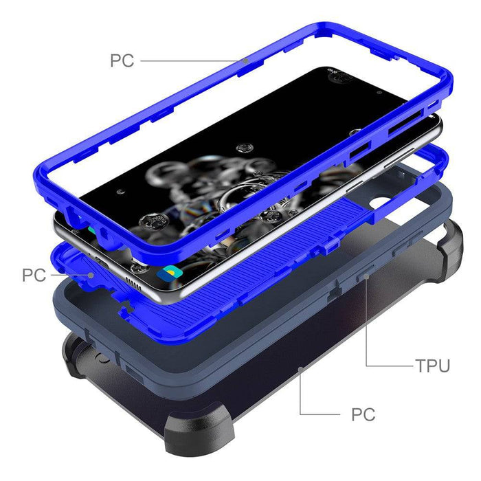 Shockproof Robot Armor Hard Plastic Case with Belt Clip for Samsung Galaxy S21 Plus - JPC MOBILE ACCESSORIES