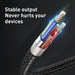 Durable nylon braided design of the Baseus Cafule USB to DC 3.5mm Cable.