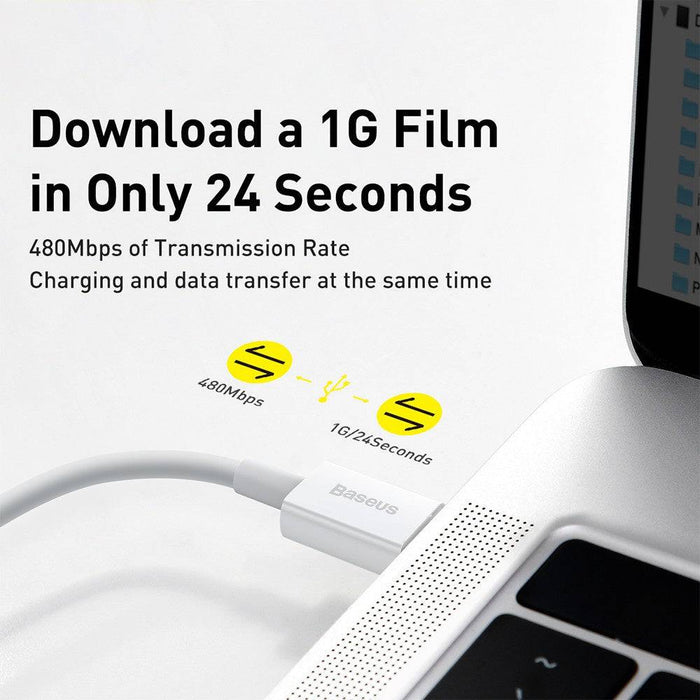 6️⃣ Compact & Portable Baseus 20W Fast Charging Cable for iPhone & iPad – 0.25M