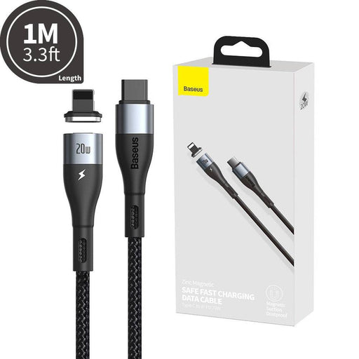 Baseus Zinc Magnetic Safe Fast Charging Data Cable Type-C to IP PD 20W 1M - JPC MOBILE ACCESSORIES