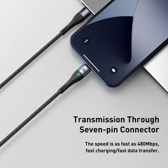 Baseus Zinc Magnetic Safe Fast Charging Data Cable Type-C to IP PD 20W 1M - JPC MOBILE ACCESSORIES