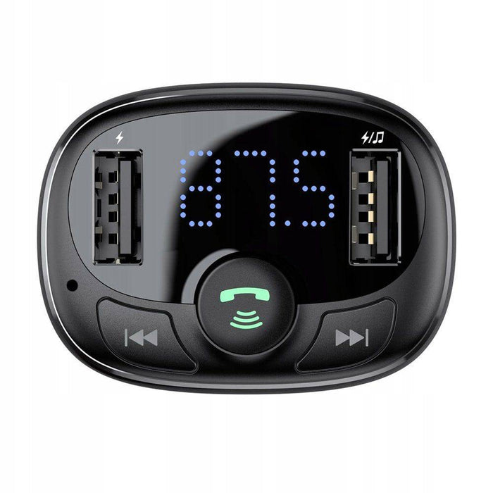 Baseus T Typed S-09A Bluetooth MP3 Car Charger (Standard edition)-Black - JPC MOBILE ACCESSORIES