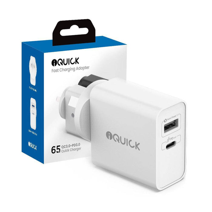 iQuick 65W PD3.0+QC3.0 Fast Charging Adapter - JPC MOBILE ACCESSORIES