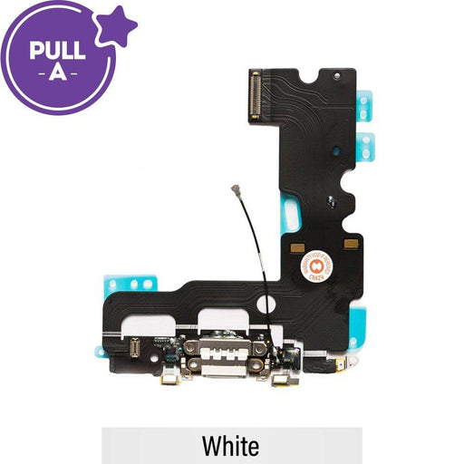 Charging Port Flex Cable for iPhone 7 (PULL - A) - White - JPC MOBILE ACCESSORIES