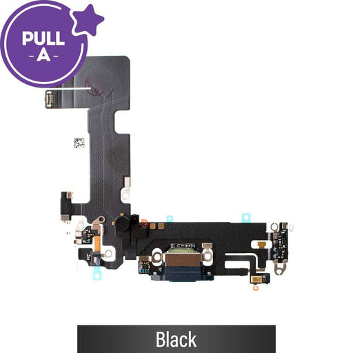 iPhone 13 Charging Port Replacement - Black - High-quality part.