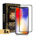 8 Packs Full Coverage Tempered Glass Screen Protector For iPhone XS Max / 11 Pro Max - JPC MOBILE ACCESSORIES