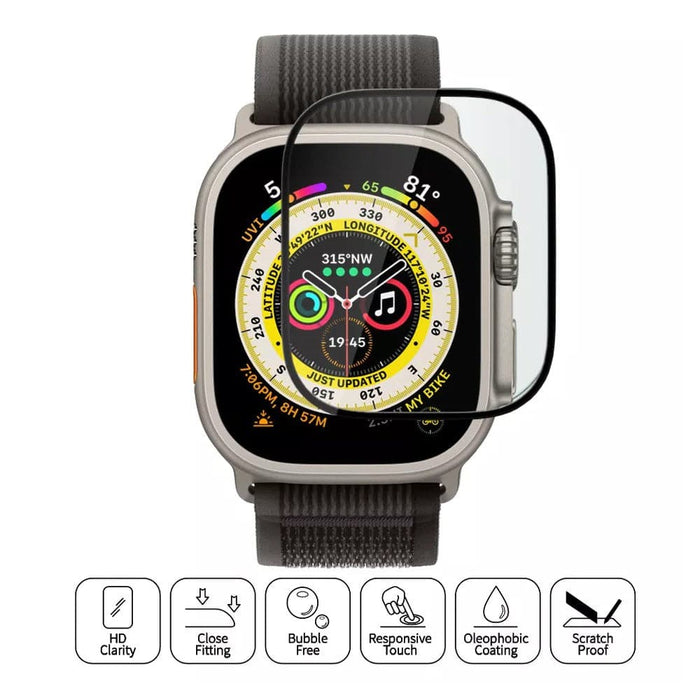 3D Full Cover Tempered Glass Screen Protector for iWatch 49MM (Apple Watch Ultra) - JPC MOBILE ACCESSORIES
