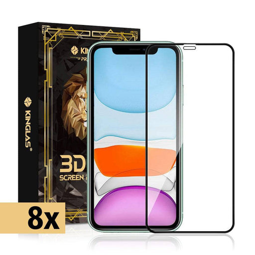 Kinglas 8 Packs Full Coverage Tempered Glass Screen Protector For iPhone 12 Pro Max - JPC MOBILE ACCESSORIES