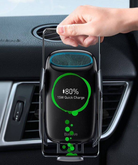 Baseus Milky Way Electric Bracket Wireless Charger 15W-Black - JPC MOBILE ACCESSORIES